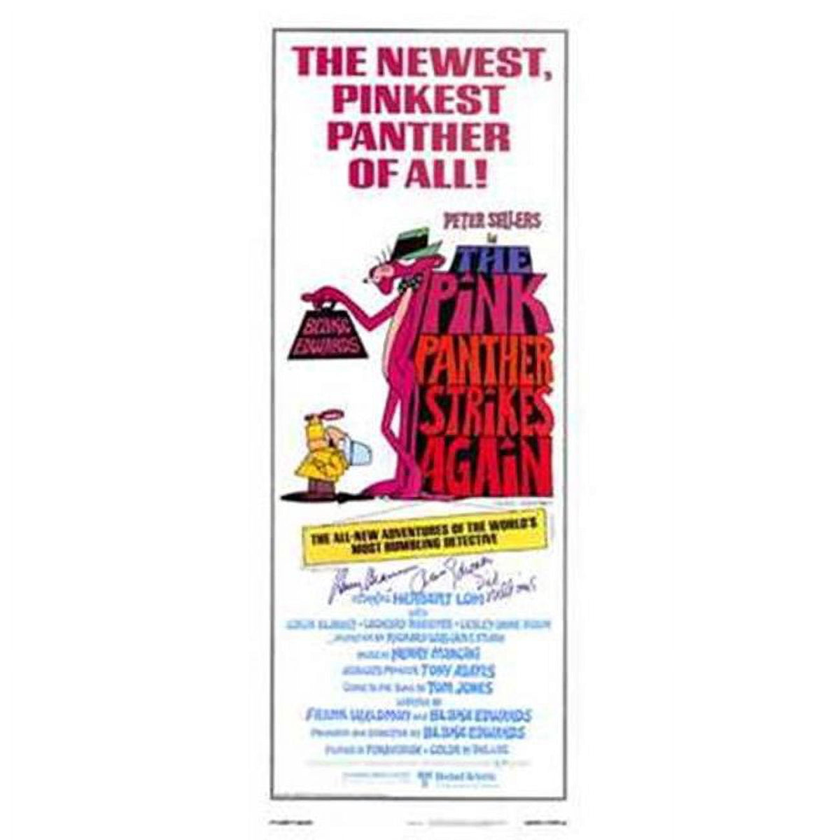 The Pink Panther Strikes Again Movie Poster - 11x17 print featuring the iconic pink panther character.