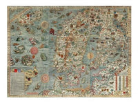 Carta Marina Map of Scandinavia Poster Print - 8x10