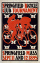 Vintage Springfield Bicycle Club Tournament poster print by Will Bradley