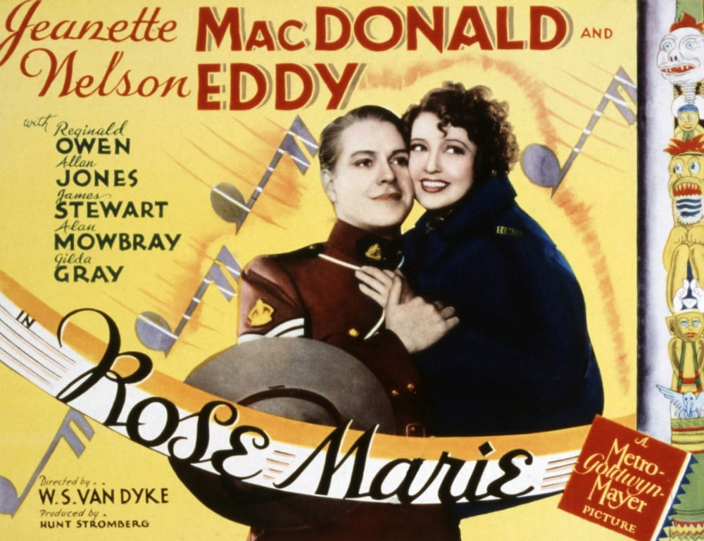 Rose Marie movie masterprint poster featuring Nelson Eddy and Jeanette Macdonald