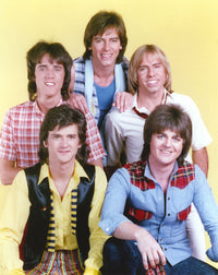 Bay City Rollers group photo print on yellow background