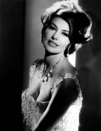 Cyd Charisse Portrait Photo Print featuring classic Hollywood elegance.