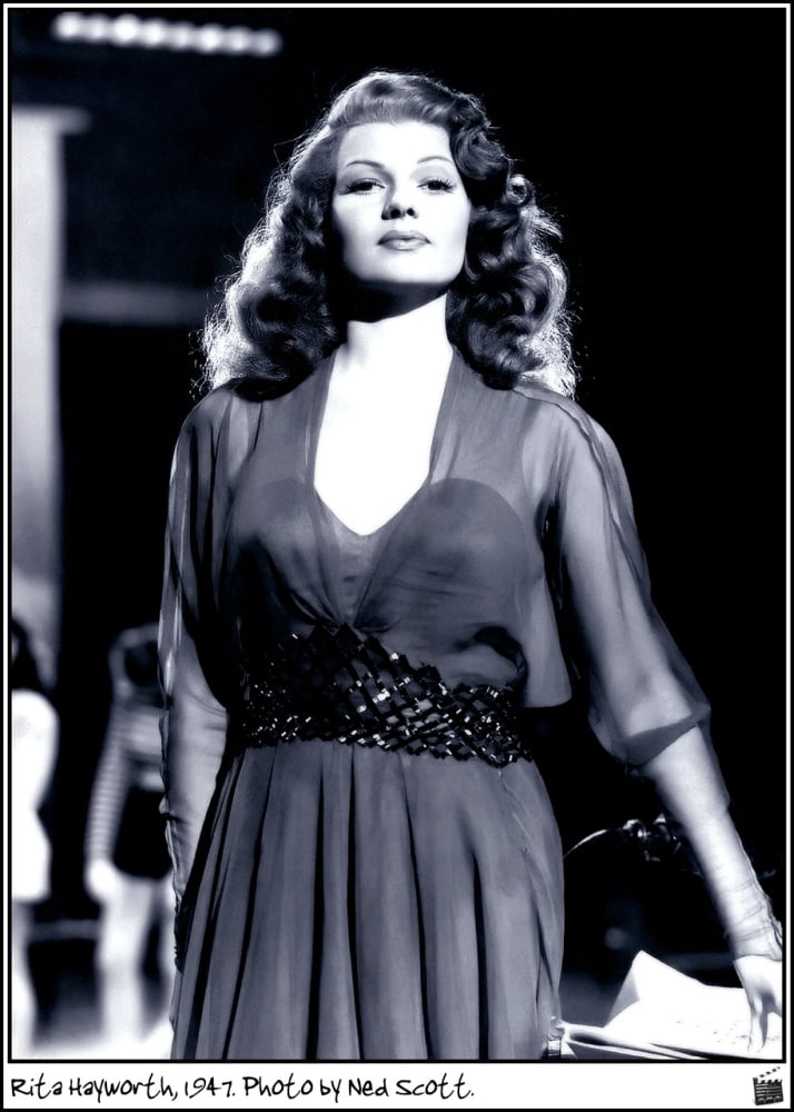 Rita Hayworth 1947 photo print by Ned Scott, available in multiple sizes.