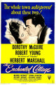 The Enchanted Cottage 1945 movie poster featuring Dorothy McGuire and Robert Young.