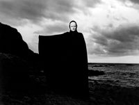 The Seventh Seal photo poster print featuring Bengt Ekerot in a classic 1957 film scene.