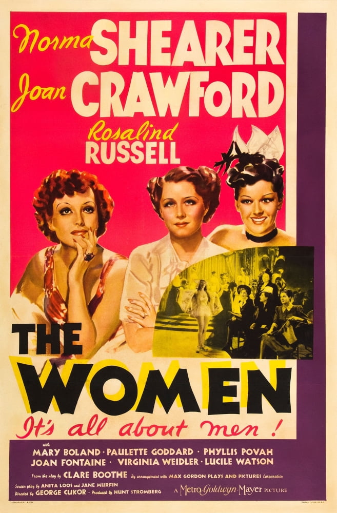 The Women 1939 movie poster print featuring Joan Crawford, Norma Shearer, and Rosalind Russell.