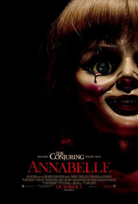 Annabelle horror movie poster print measuring 11 x 17 inches.