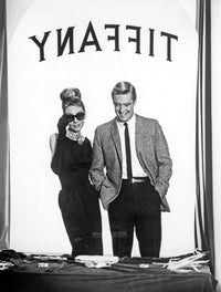 Audrey Hepburn and George Peppard in Tiffany's Window Photo Print
