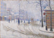Snow Boulevard de Clichy Paris poster print by Paul Signac, 1886.