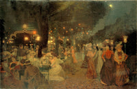 Le Jardin du Bal Bullier la Nuit Art Print by Ludovic Vallée
