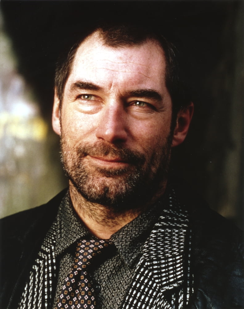 Timothy Dalton close up portrait photo print in black formal suit.