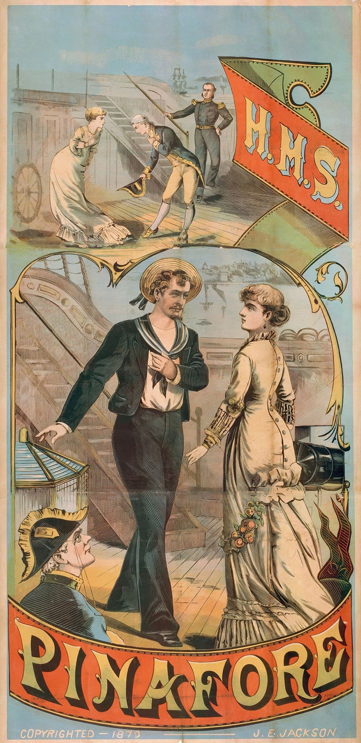 H.M.S. Pinafore 1879 Poster Print - Classic Theatre Artwork
