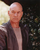Patrick Stewart posed in gray suit portrait photo print.