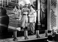 Abbott and Costello posed with a baseball bat photo print