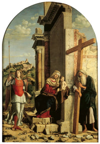 Madonna Enthroned and Child with Sts Michael the Archangel and Andrew Poster Print