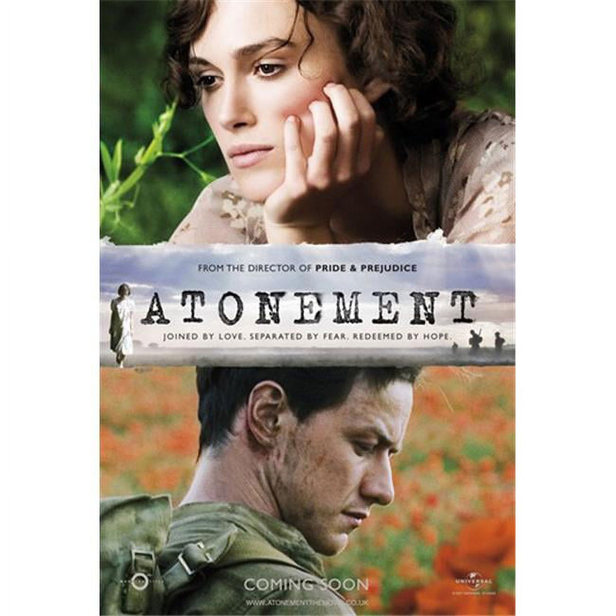 Atonement Movie Poster 11x17 print showcasing iconic film imagery.