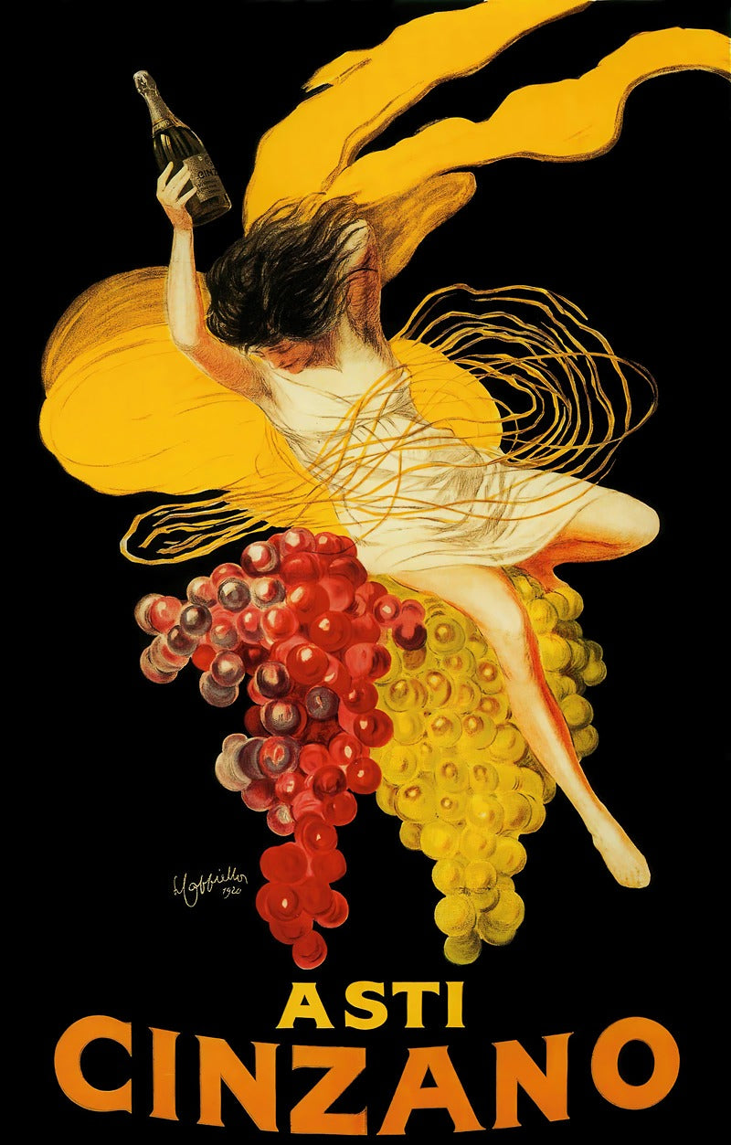 Asti Cinzano vintage poster print by Leonetto Cappiello showcasing classic Italian advertising.