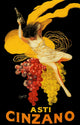 Asti Cinzano vintage poster print by Leonetto Cappiello showcasing classic Italian advertising.