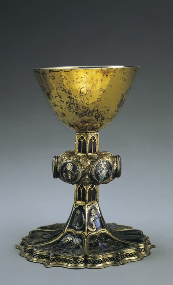 Silver Gilded Chalice with Enamels Gothic Art Print
