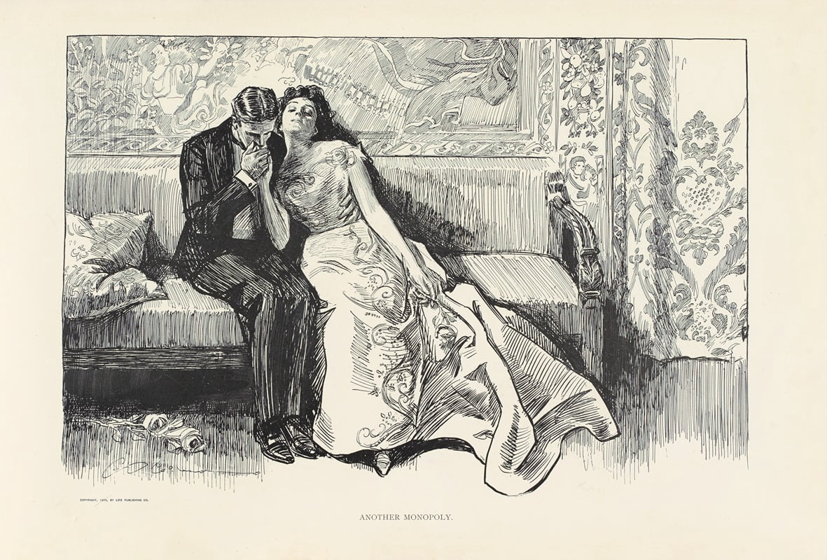 'Another Monopoly' Poster Print by Charles Dana Gibson, 1899 artwork.