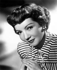 Claudette Colbert vintage portrait photo print from the 1940s.
