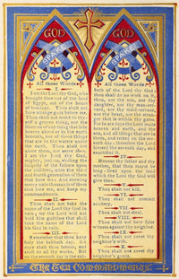 The Key of Heaven The Ten Commandments Poster Print by Thomas Kelly.