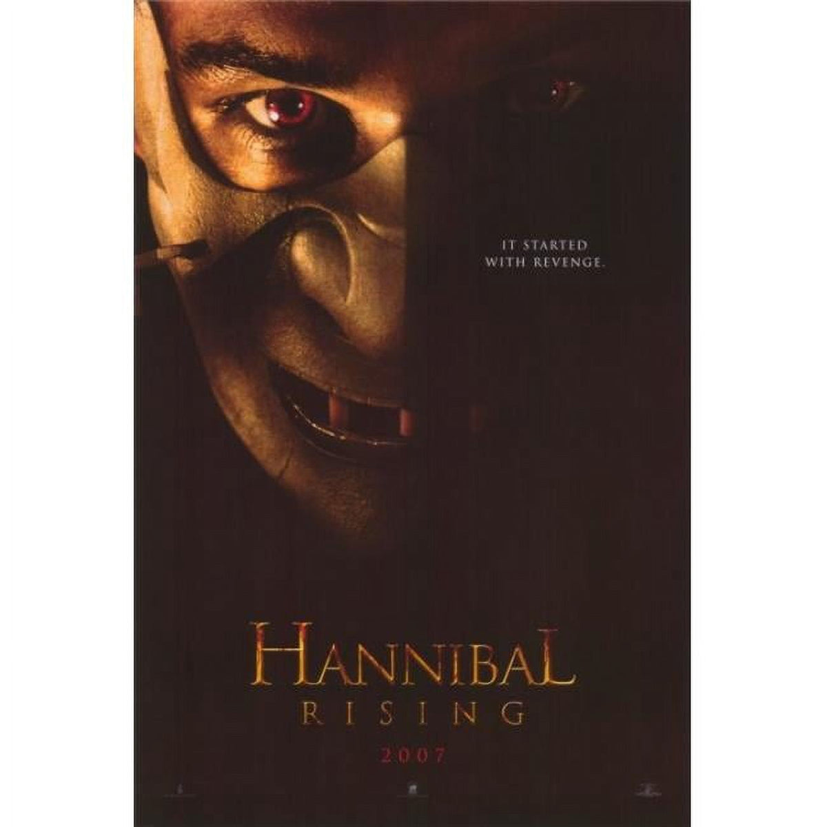 Hannibal Rising Movie Poster Print - 27x40 inches featuring dark themes and iconic imagery.