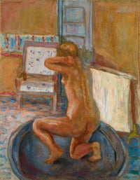 Femme au Tub art print by Pierre Bonnard, featuring a serene woman in a bathtub.
