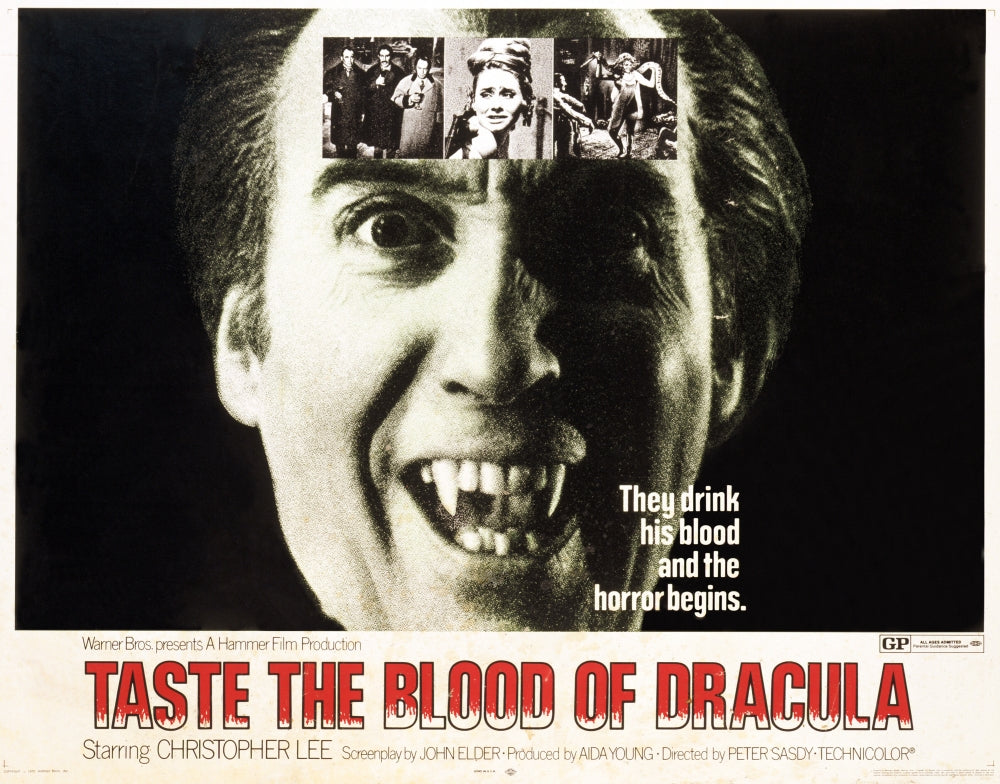 Taste The Blood Of Dracula movie poster featuring Christopher Lee