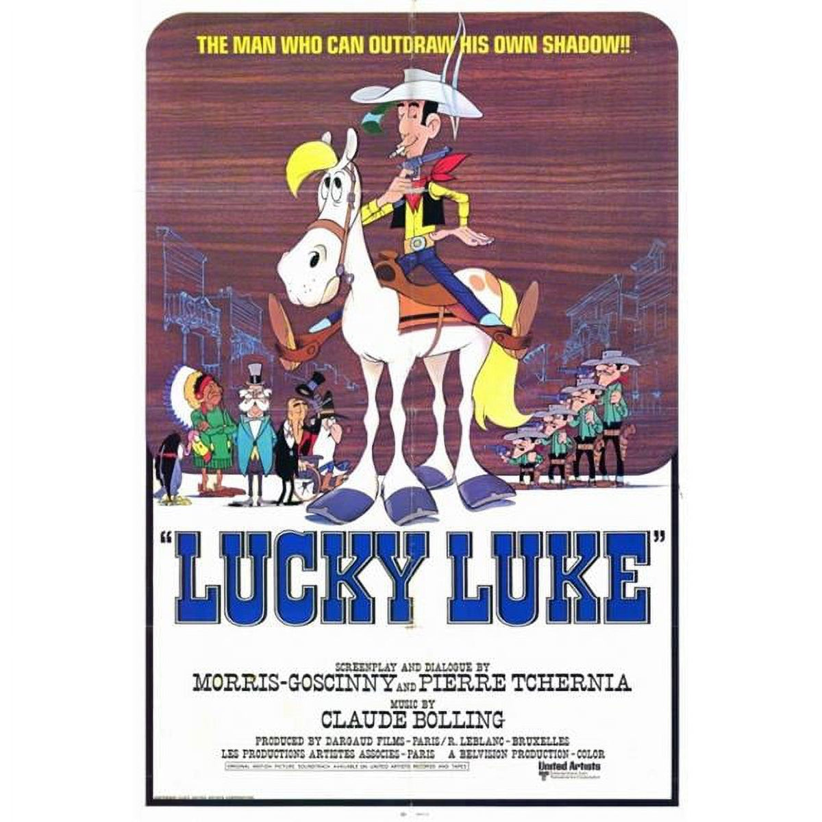 Lucky Luke Movie Poster Print 27x40 inches - vibrant cowboy art