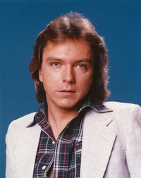 David Cassidy portrait photo print in white coat, 8 x 10.