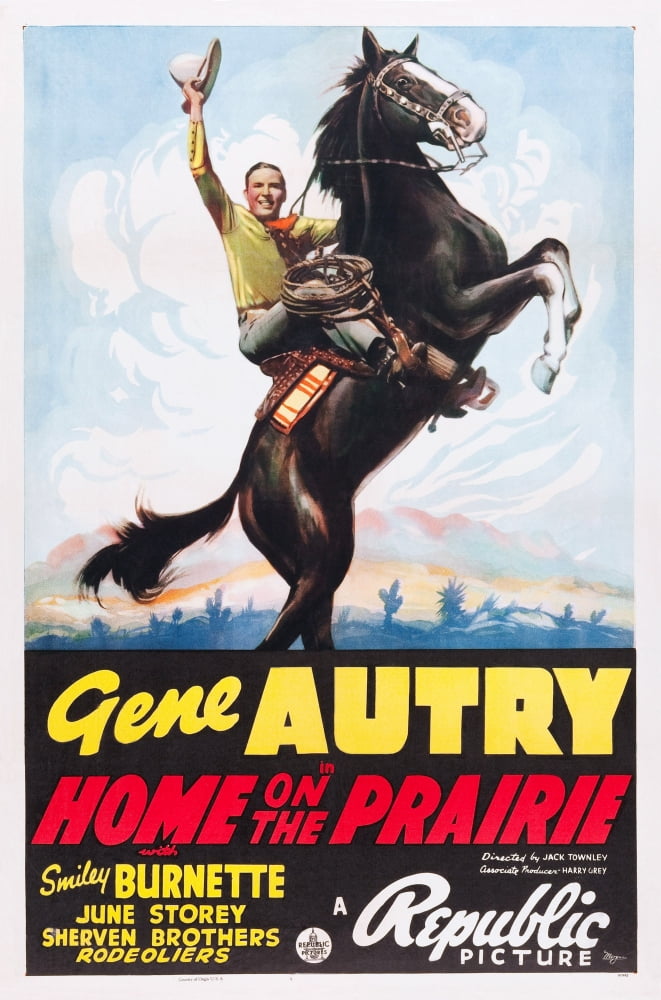 Home On The Prairie movie poster masterprint featuring Gene Autry, 11x17.