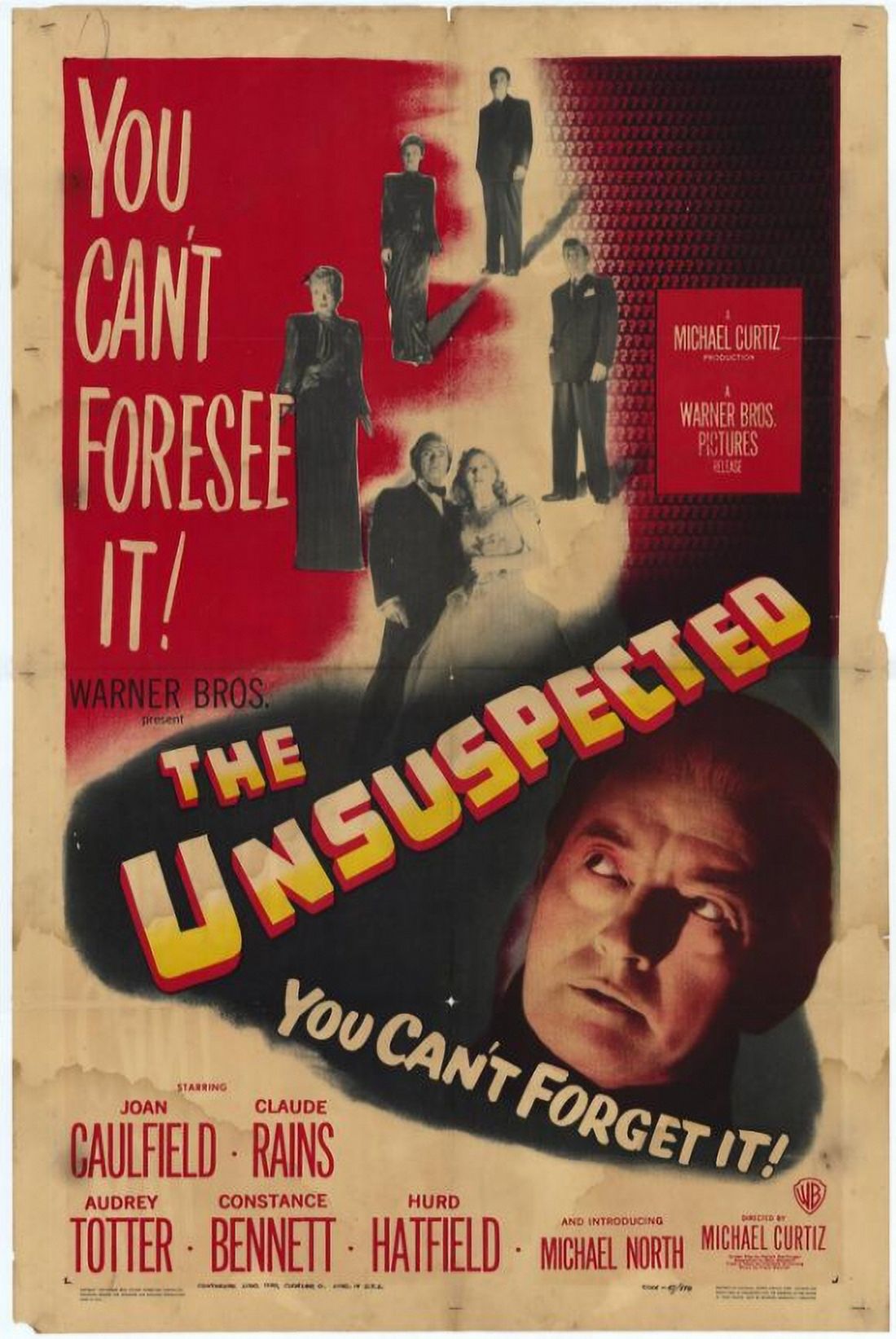 The Unsuspected Movie Poster - 11x17 print featuring classic cinema design.