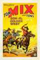 Son of the Golden West Movie Poster featuring Tom Mix and Tony the Wonder Horse