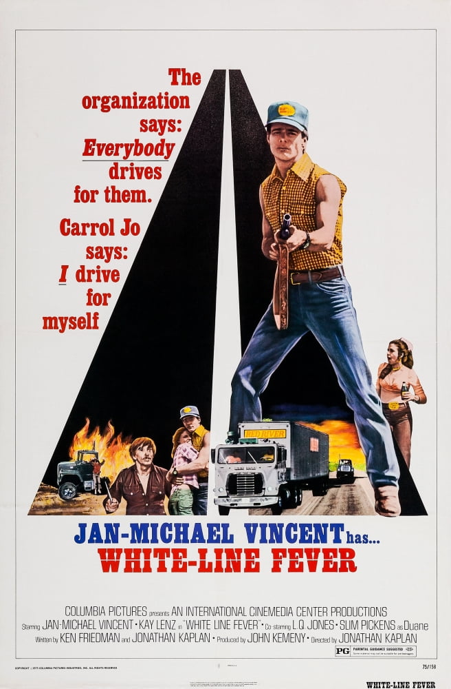 White Line Fever movie masterprint poster featuring Jan-Michael Vincent, 1975.
