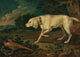 Hunting dog standing next to a pheasant poster print by Anton Enzinger