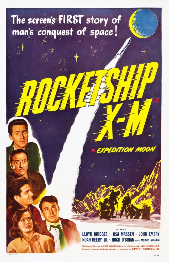 Rocketship X-M Movie Masterprint Poster featuring Lloyd Bridges and Osa Massen, 1950.