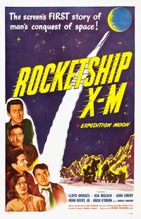 Rocketship X-M Movie Masterprint Poster featuring Lloyd Bridges and Osa Massen, 1950.