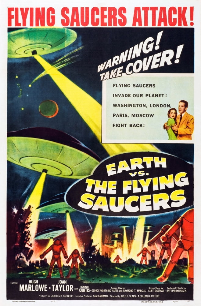 Earth Vs. The Flying Saucers 1956 Movie Masterprint Poster