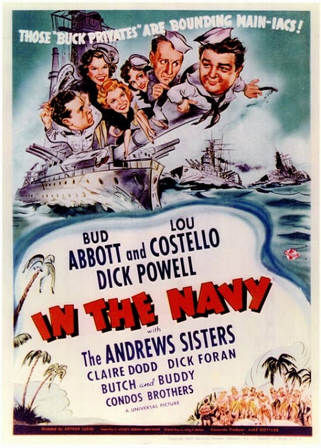 In the Navy Movie Poster 11x17 print featuring naval themes.