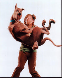 Matthew Lillard holding Scooby-Doo movie photo print