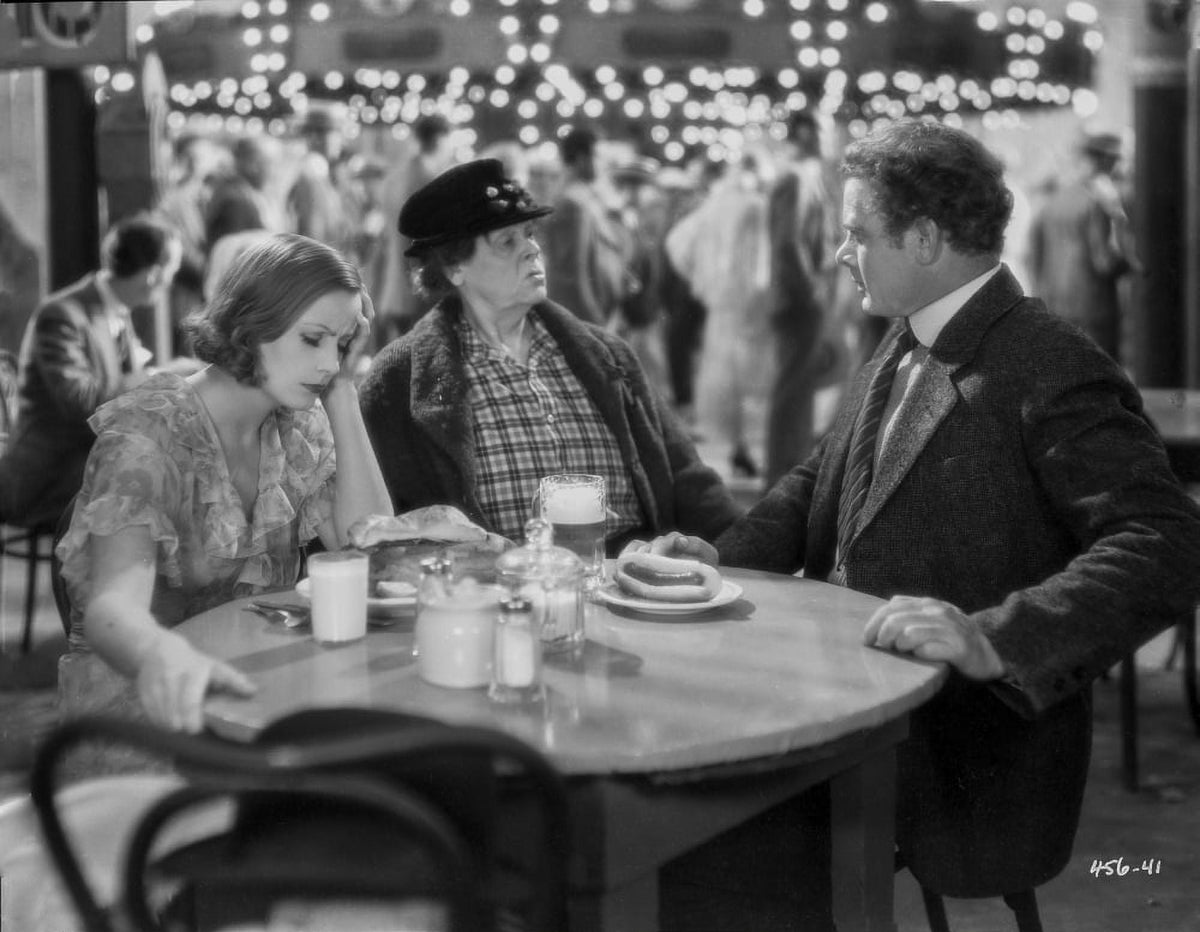 Greta Garbo black and white photo print in a bar scene