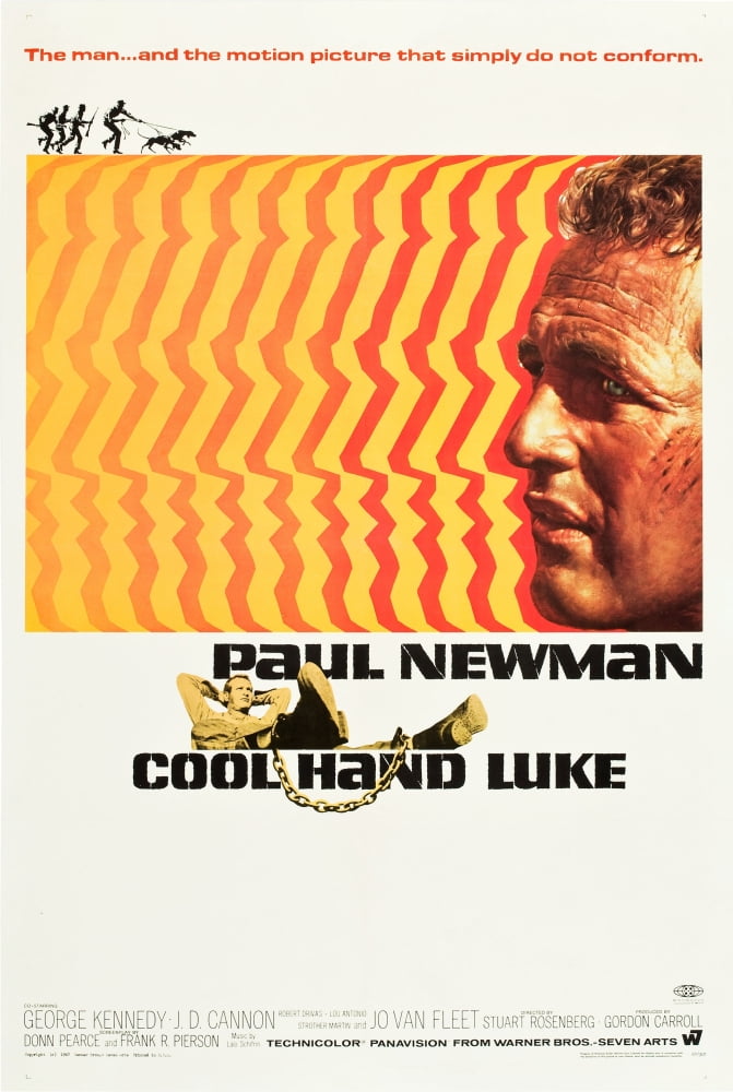 Cool Hand Luke Movie Poster featuring Paul Newman from the 1967 film.