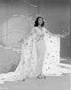 Hedy Lamarr crowned photo print in star patterned dress