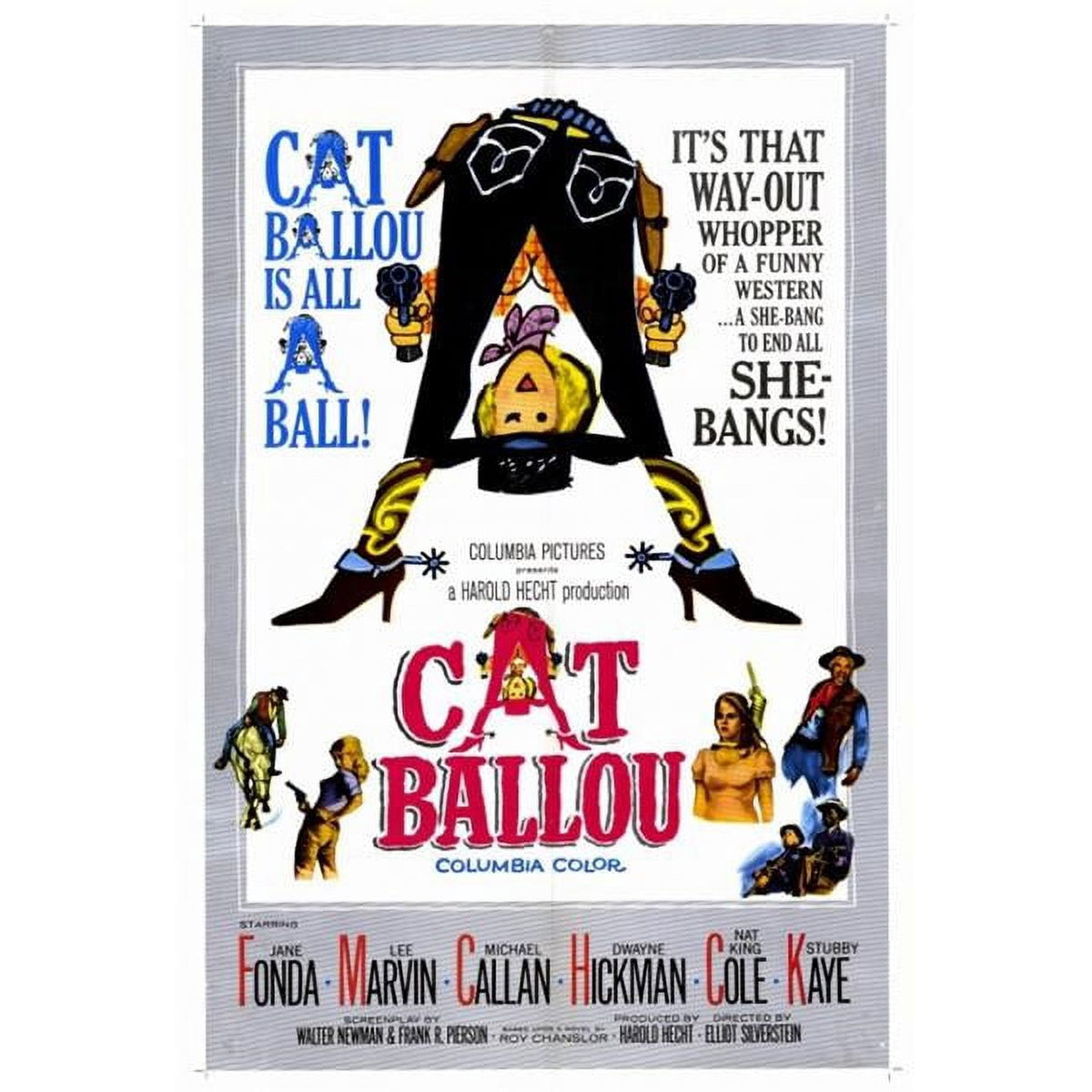 Cat Ballou Movie Poster Print 27x40 - Classic Cinema Art