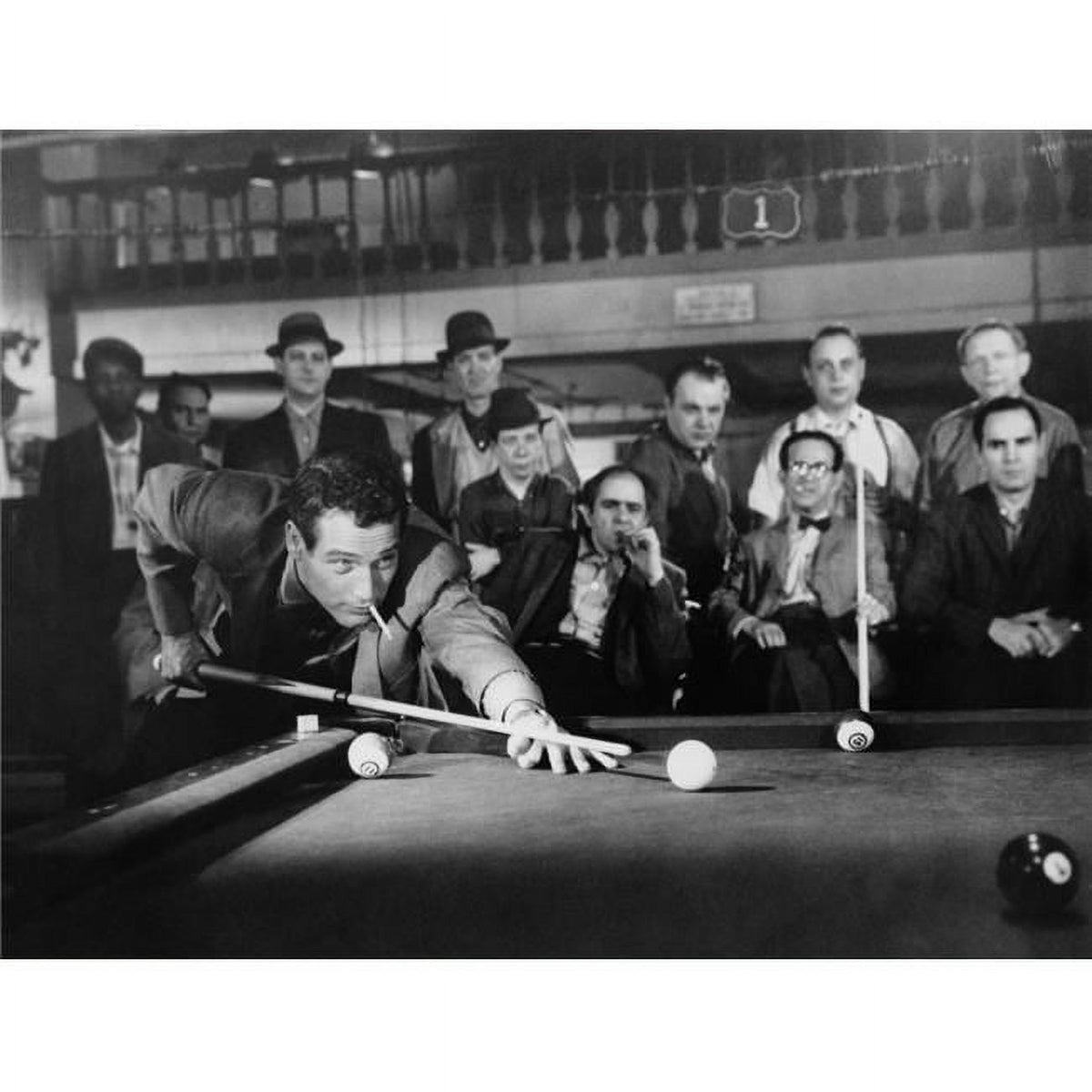 The Hustler movie photo print featuring Paul Newman and Michael Constantine from the 1961 film.