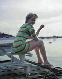 Anne Francis Picnic Table Photo Print - Vintage Cinema Decor