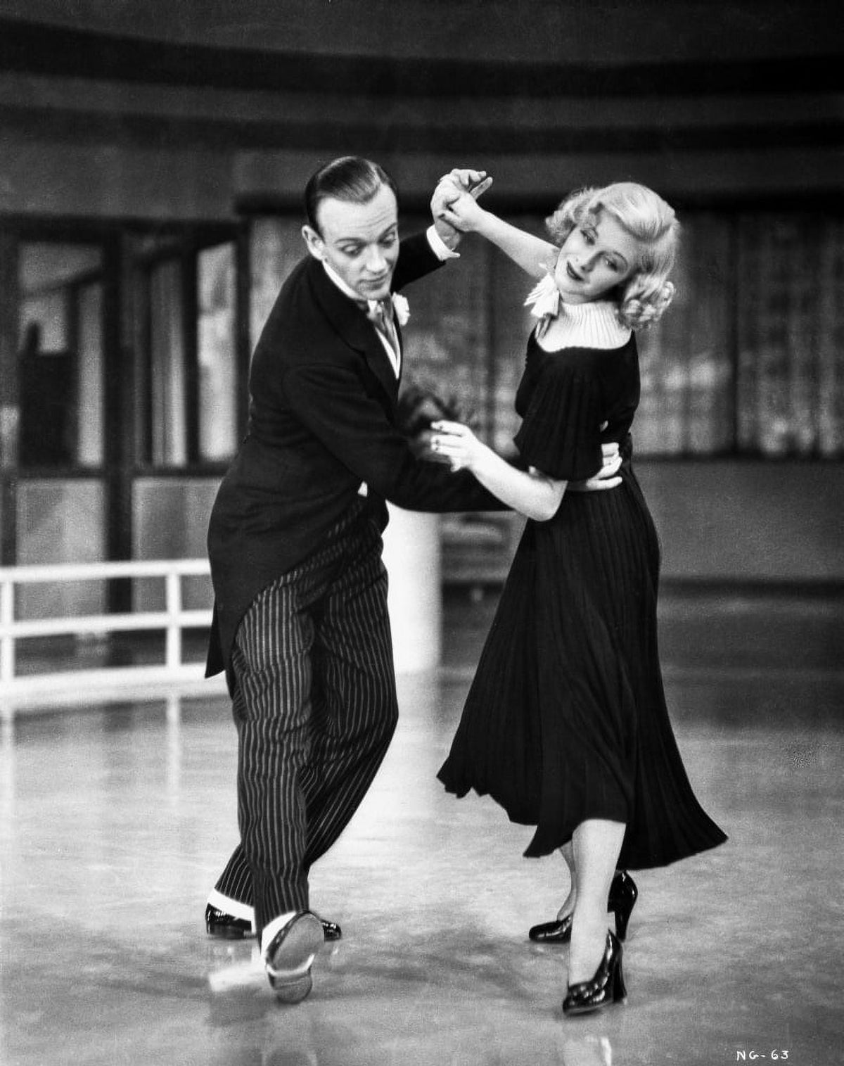 Fred Astaire and Ginger Rogers portrait from Swing Time film photo print