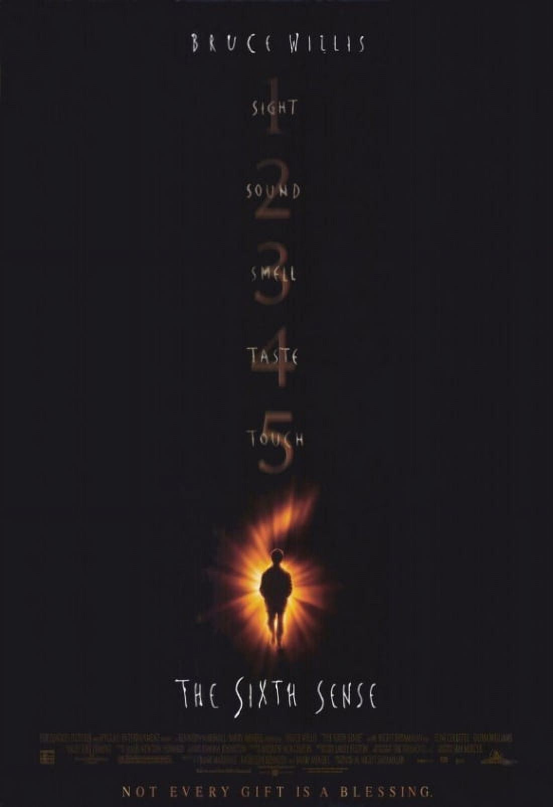 The Sixth Sense movie poster in 11x17 size, showcasing suspenseful cinematic art.