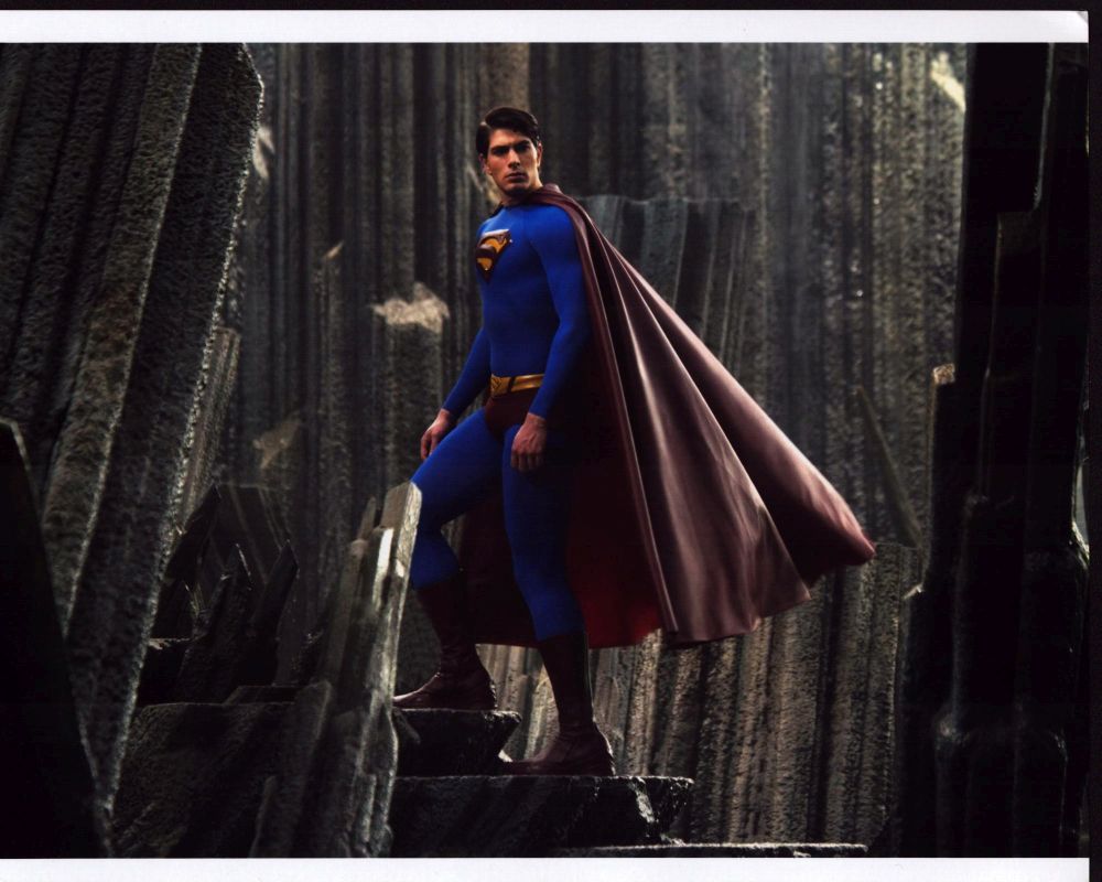 Brandon Routh On Set of Superman Returns Photo Print